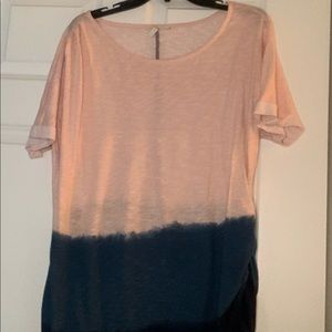 Venus multi color tie dye shirt with cinch sides XL